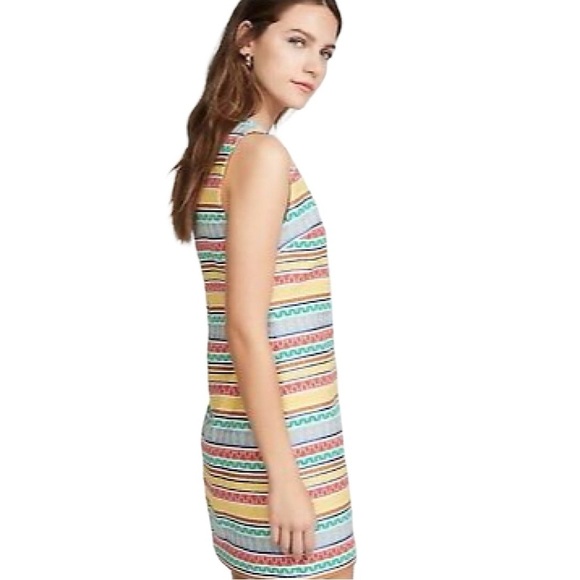 ALICE + OLIVIA Coley Embroidered Striped Sheath Mini Dress - Picture 3 of 15